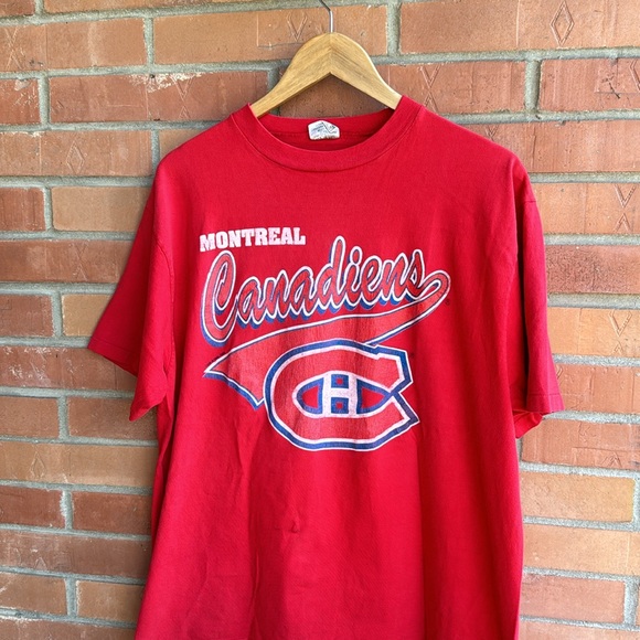 Vintage Montreal Canadiens T-Shirt / Large / 90s / Single Stitch / NHL - Picture 2 of 8